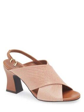 AQUATALIA Catarina Embossed Leather Slingback Sandal NEW 9.5